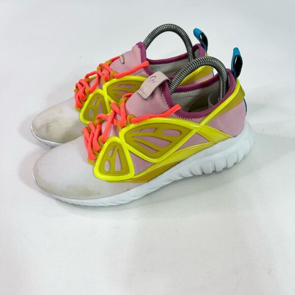 Sophia Webster Sneakers Womens 40 Multicolor Leather Trimmed Fly-by Low Top - Picture 3 of 12